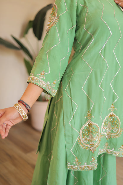 Sage Green Palazzo Suit