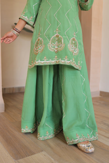 Sage Green Palazzo Suit