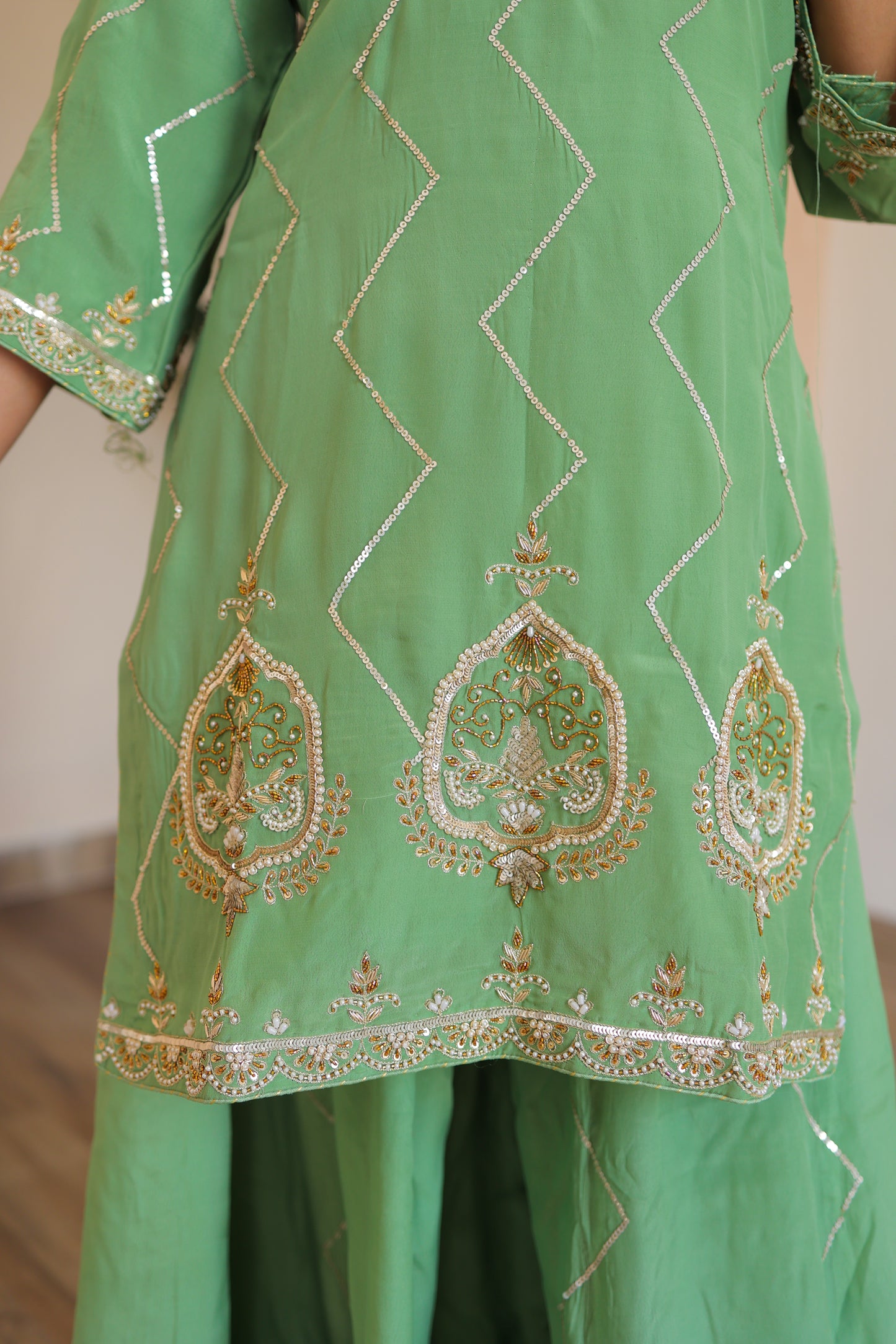 Sage Green Palazzo Suit