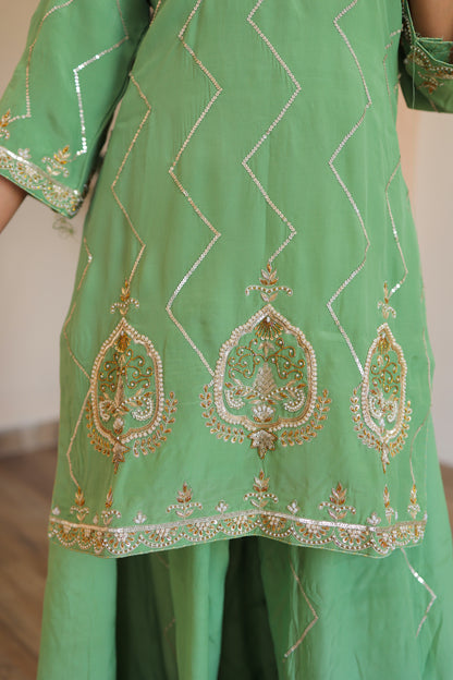Sage Green Palazzo Suit