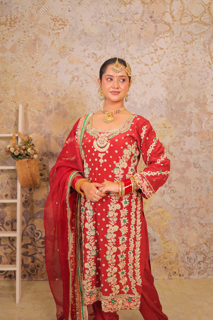 Maroon Meena Vine Suit