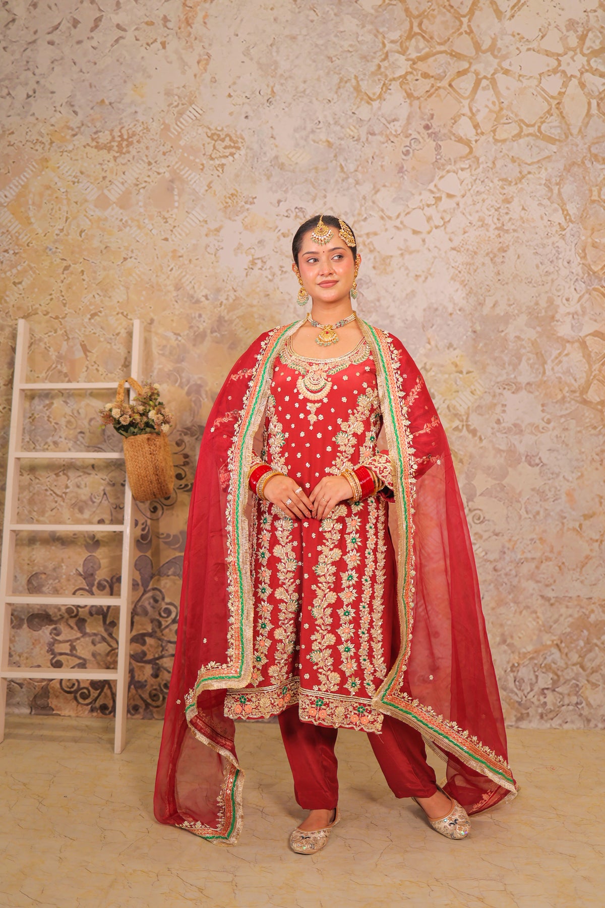 Maroon Meena Vine Suit