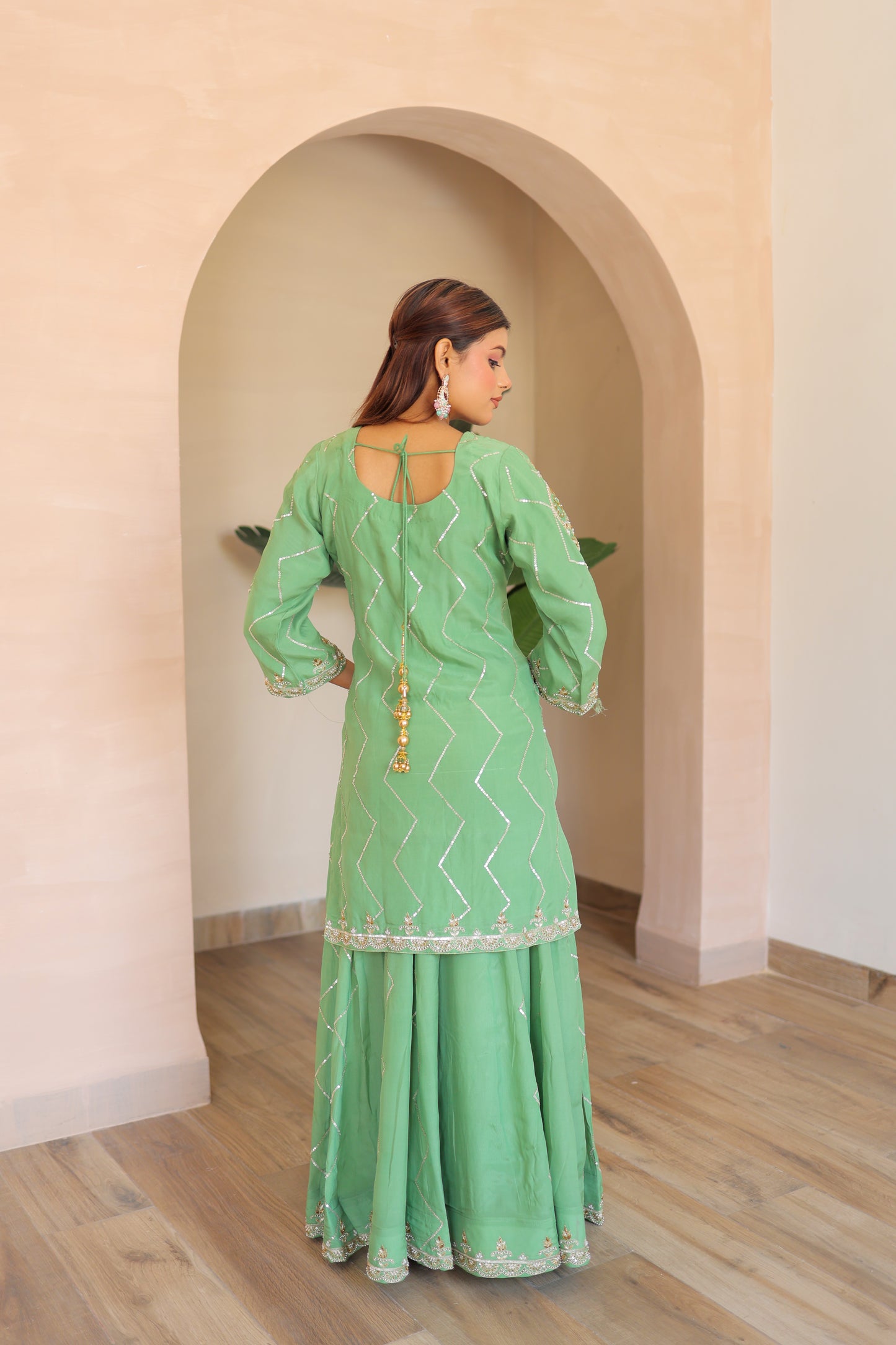 Sage Green Palazzo Suit