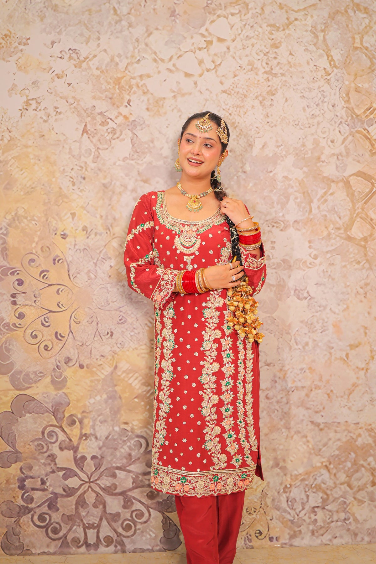 Maroon Meena Vine Suit