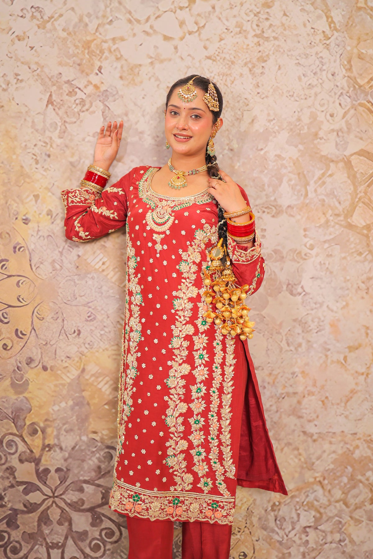 Maroon Meena Vine Suit