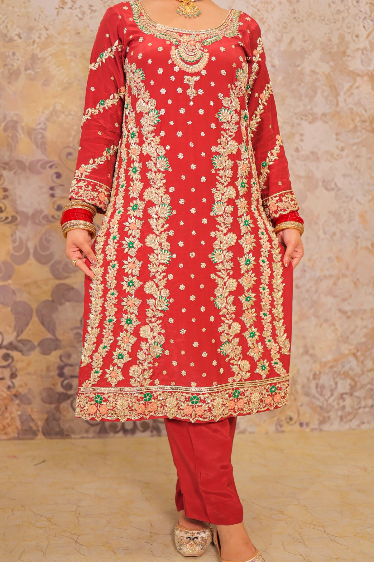 Maroon Meena Vine Suit