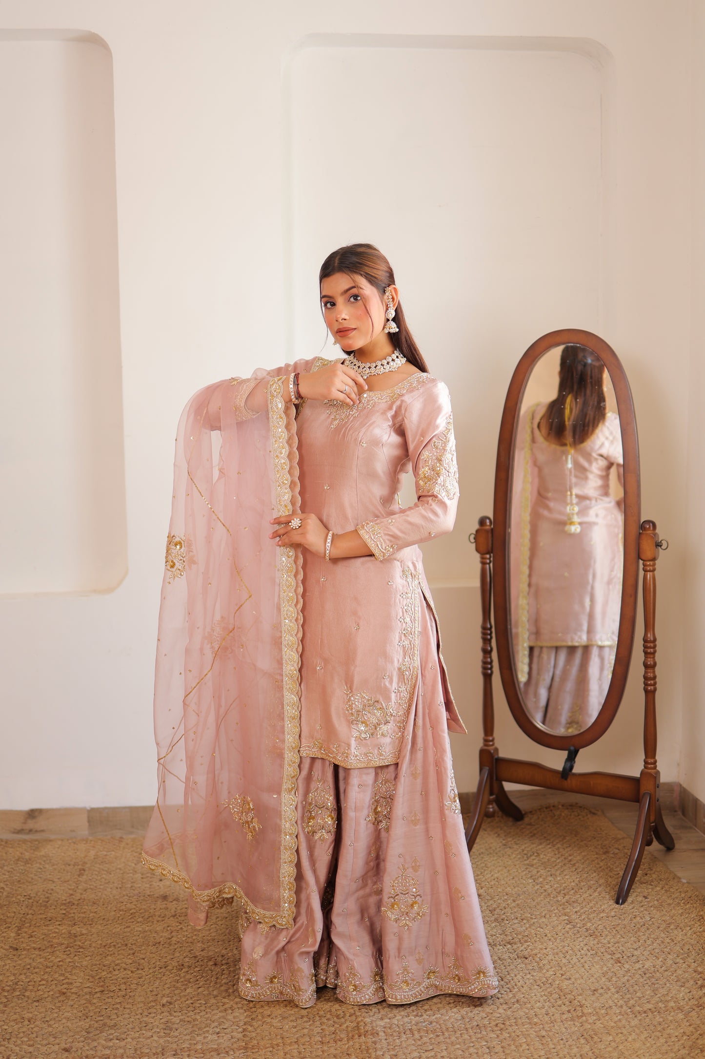 Blush Pink Sharara Set