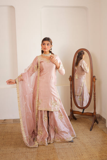 Blush Pink Sharara Set