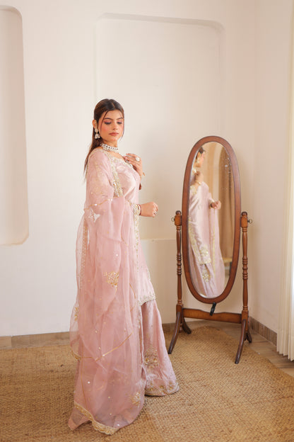 Blush Pink Sharara Set