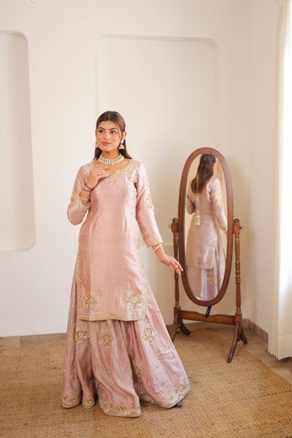 Blush Pink Sharara Set