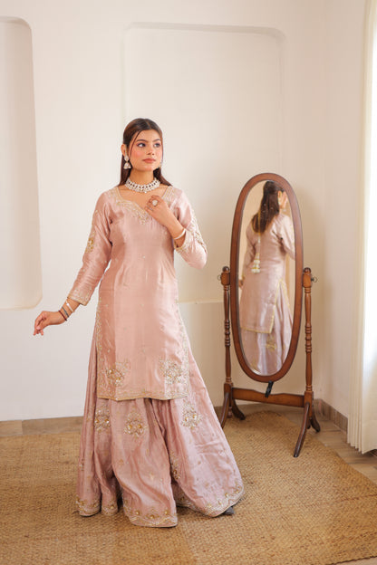 Blush Pink Sharara Set