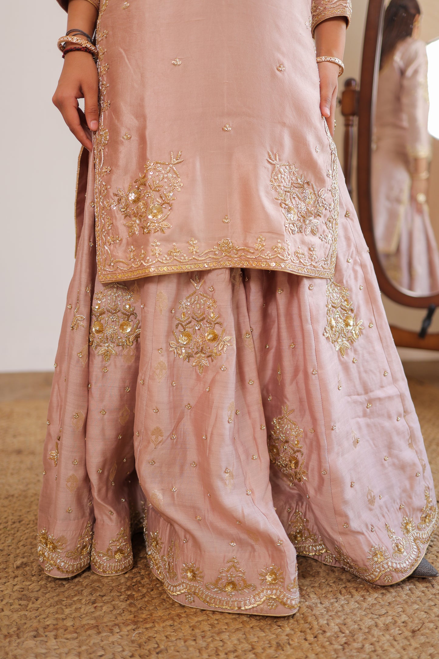 Blush Pink Sharara Set