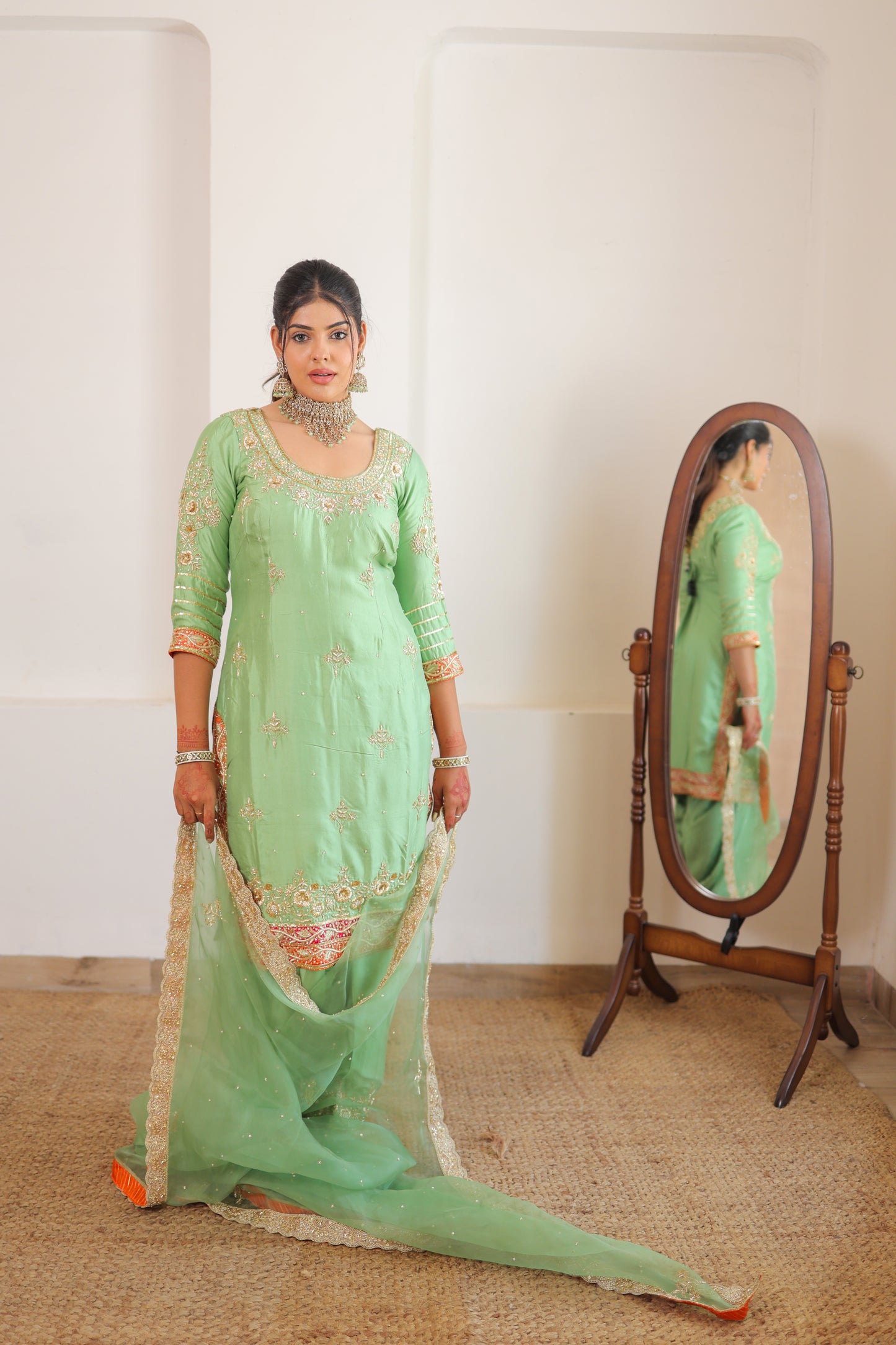 Pistachio Green Pant Suit
