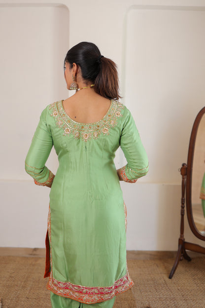 Pistachio Green Pant Suit