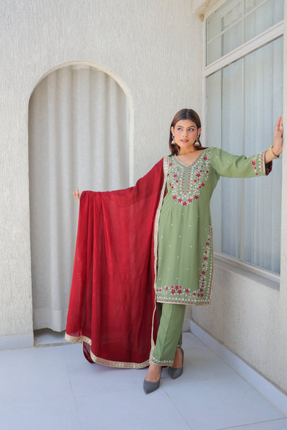 Sage Straight Kurta Set