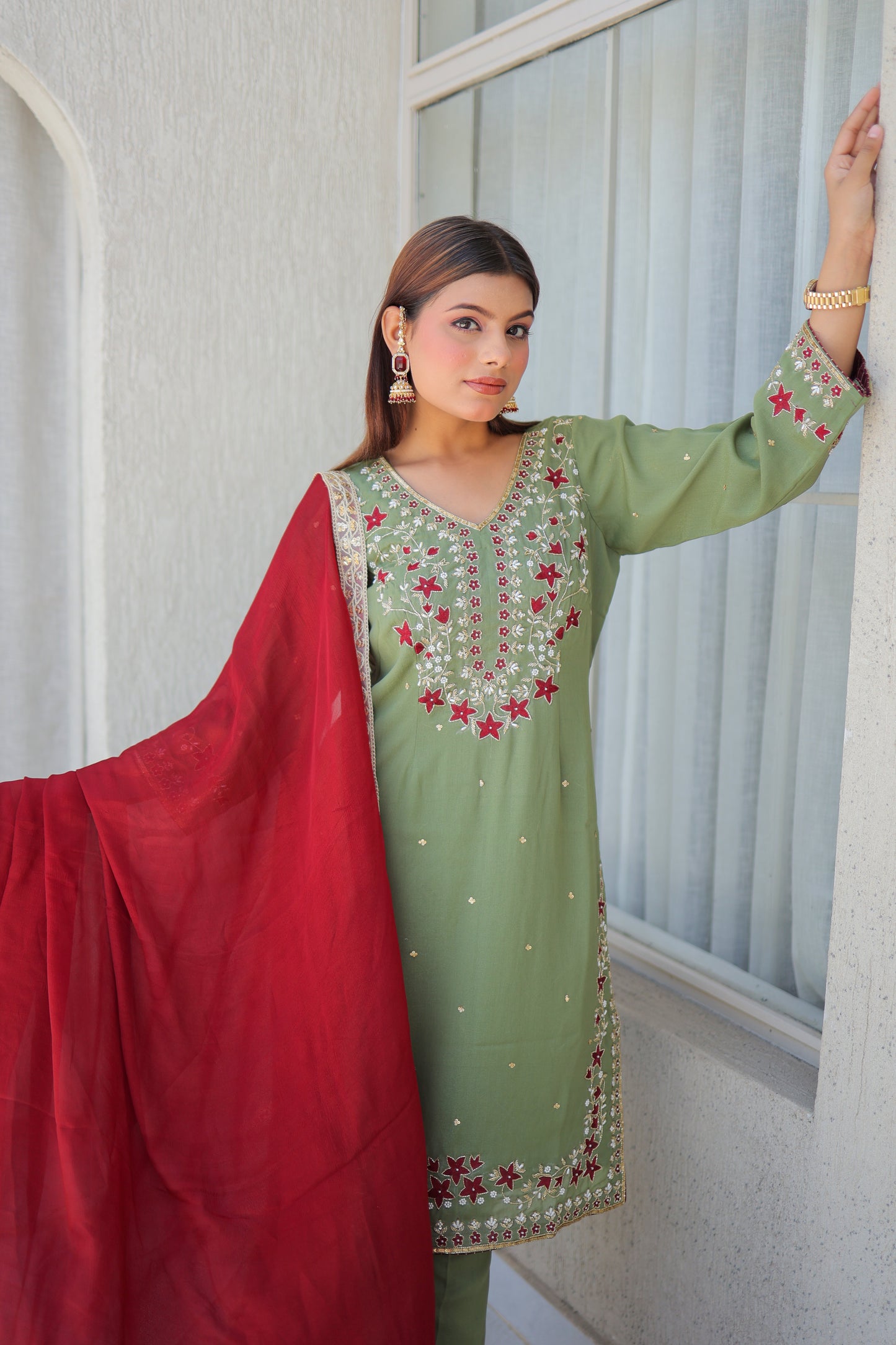 Sage Straight Kurta Set