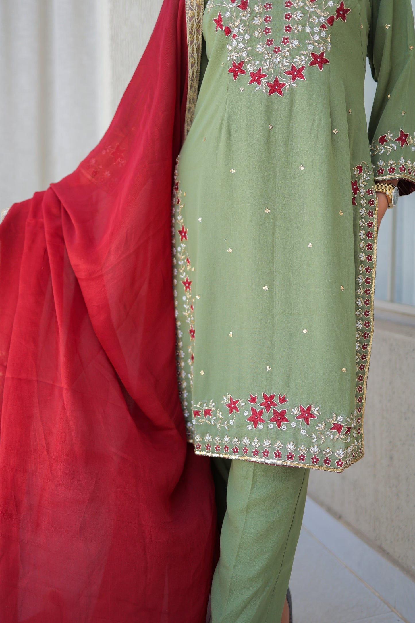 Sage Straight Kurta Set
