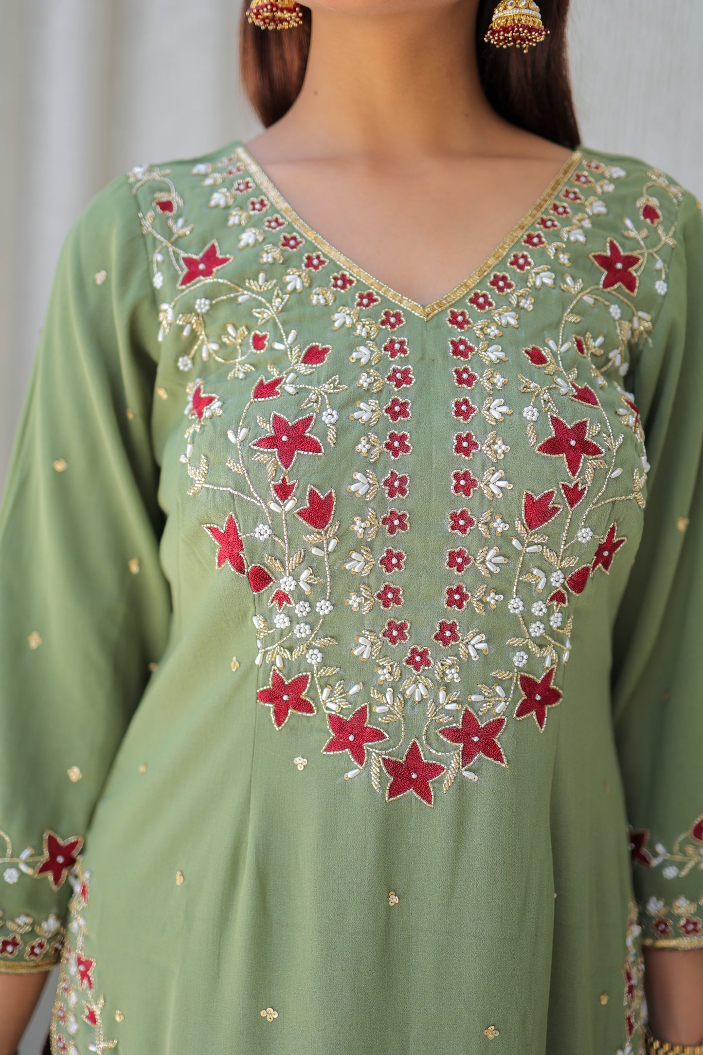 Sage Straight Kurta Set