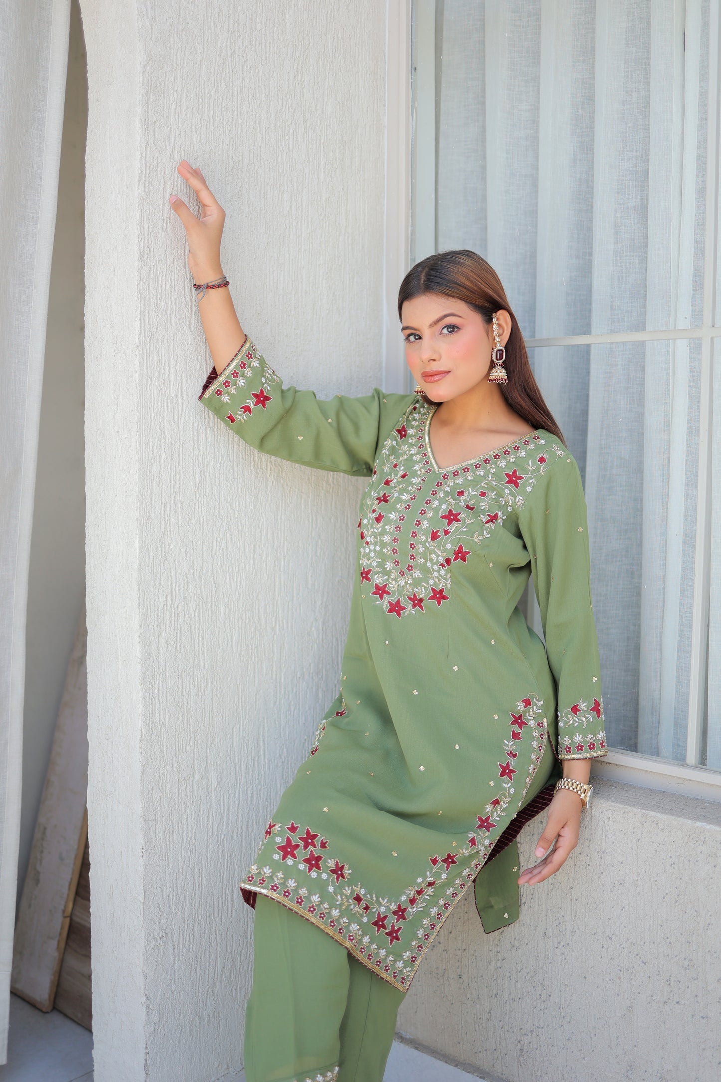 Sage Straight Kurta Set
