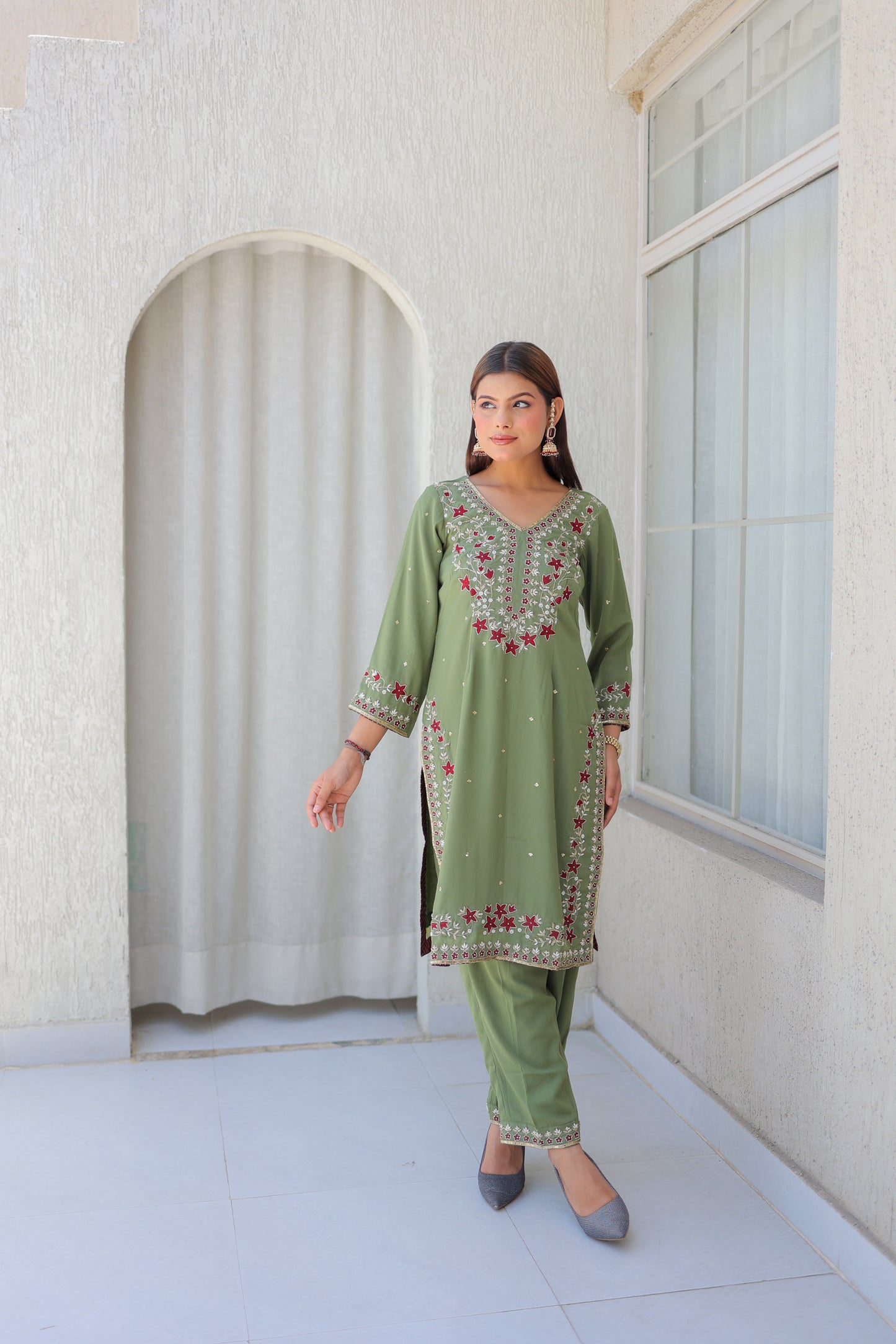 Sage Straight Kurta Set