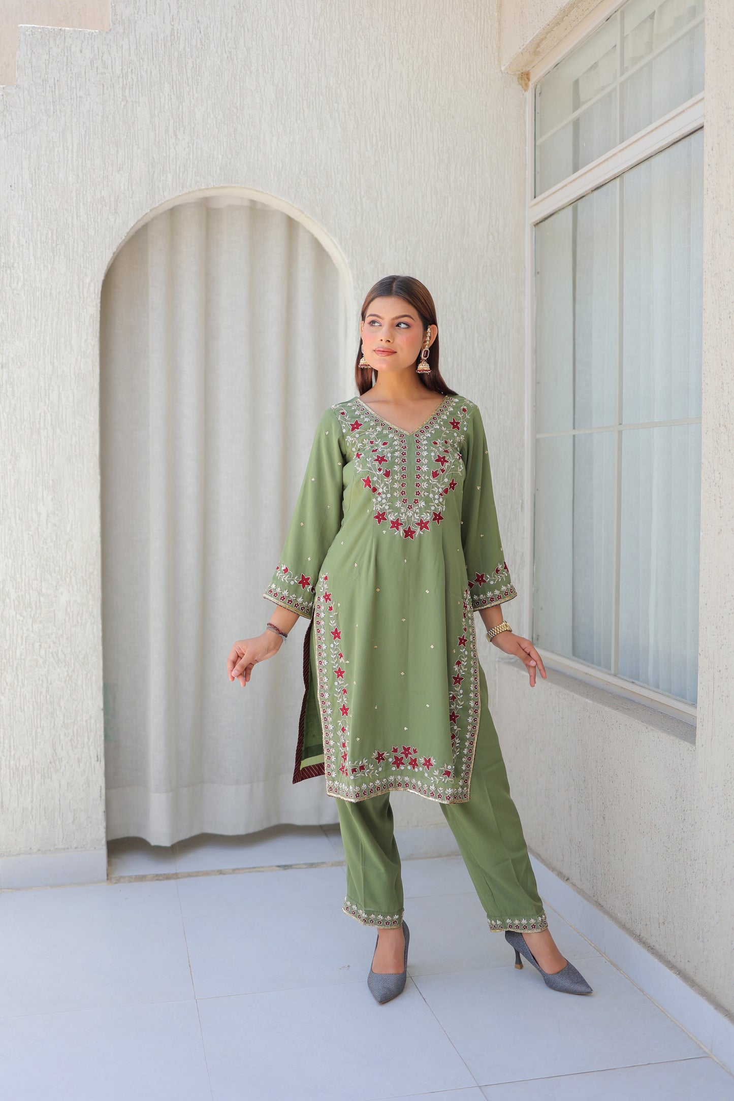 Sage Straight Kurta Set