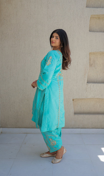 Aqua Blue Salwar Suit