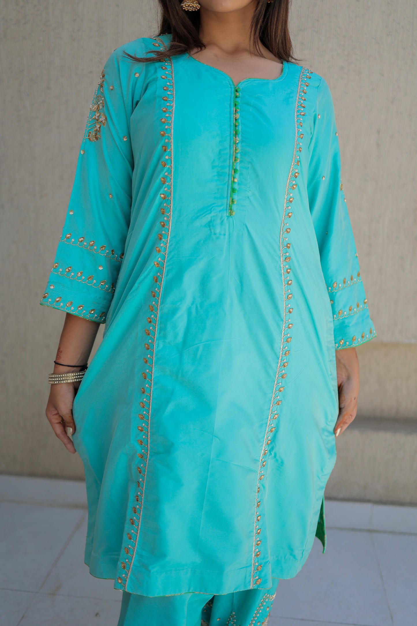 Aqua Blue Salwar Suit