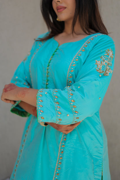 Aqua Blue Salwar Suit