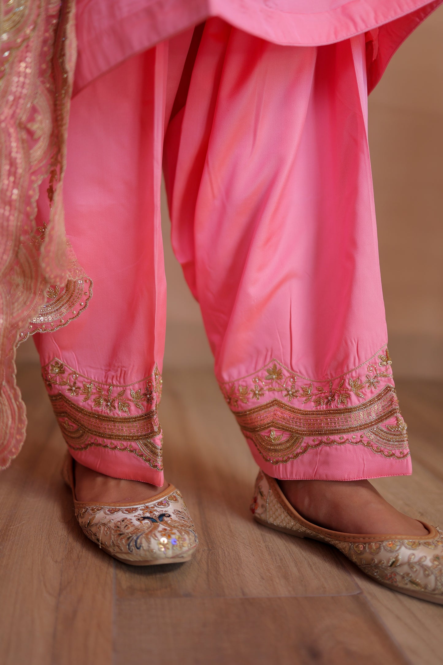 Rose Pink Patiala Set
