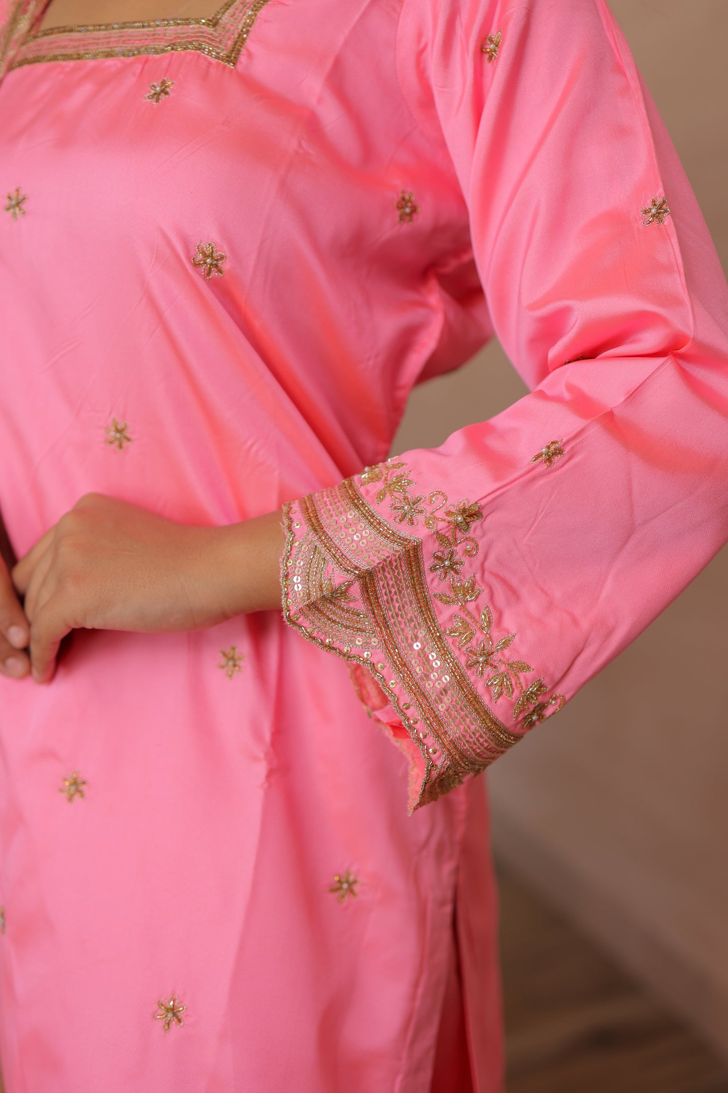 Rose Pink Patiala Set