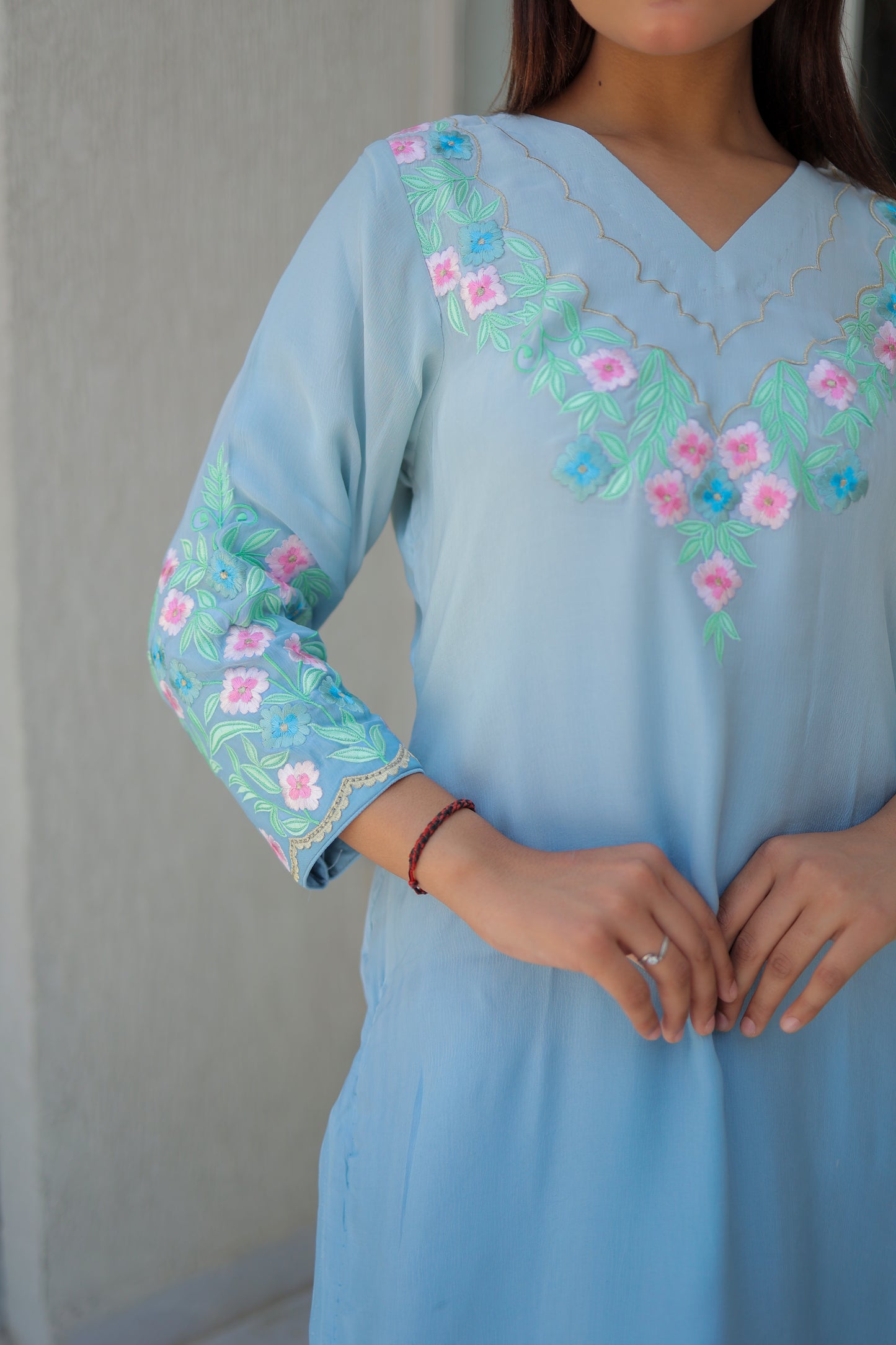 Sky Blue Pant Suit