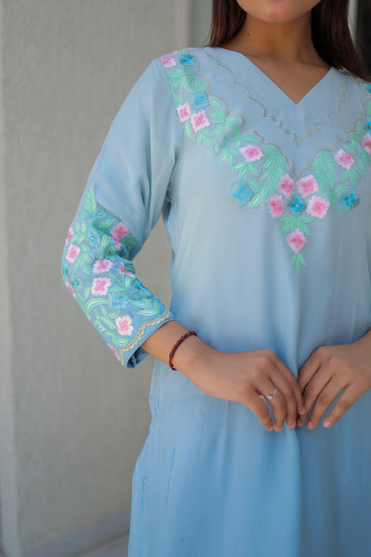 Sky Blue Pant Suit