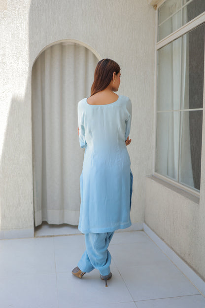 Sky Blue Pant Suit