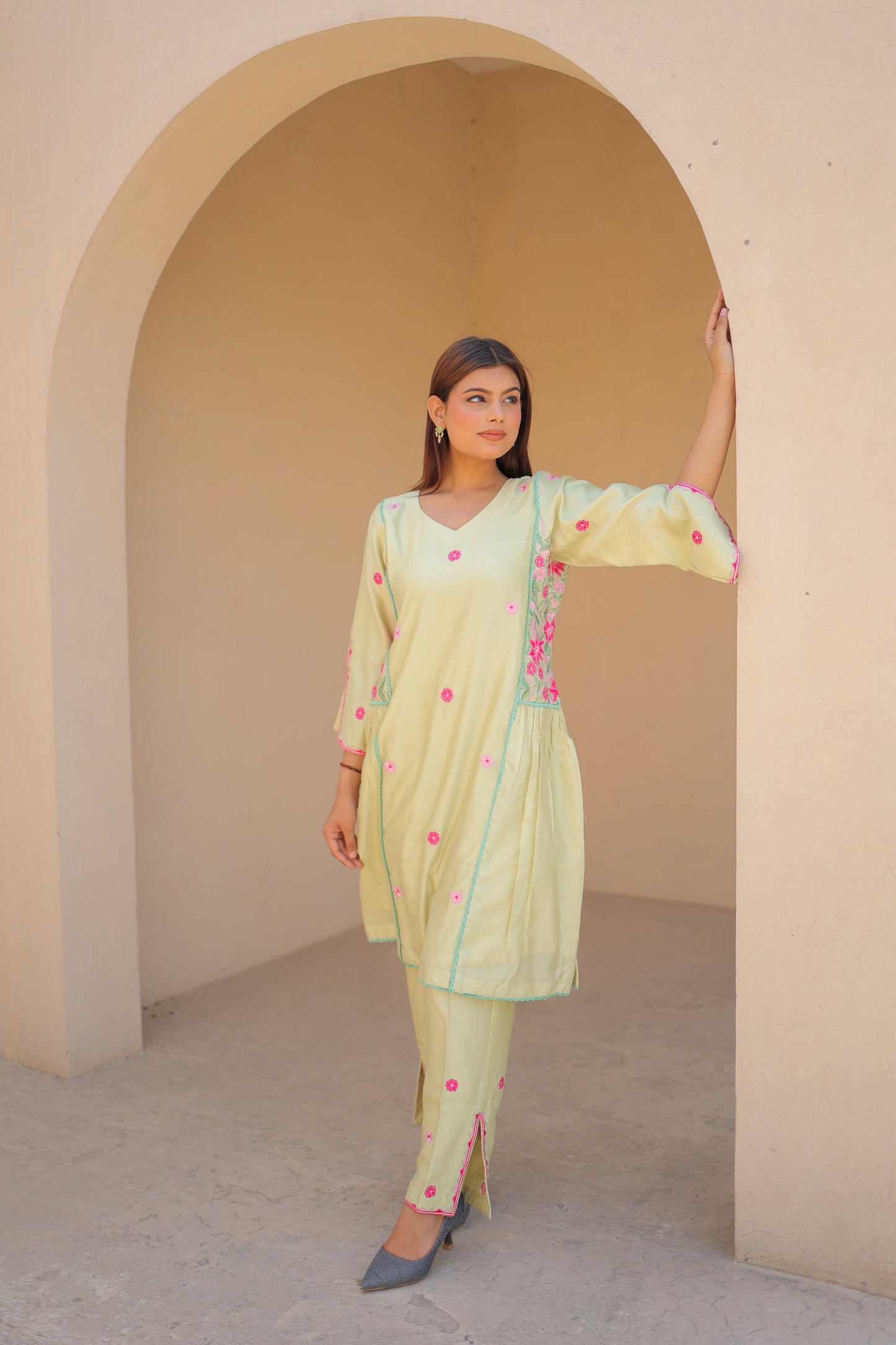 Lemon Yellow Patiala Suit