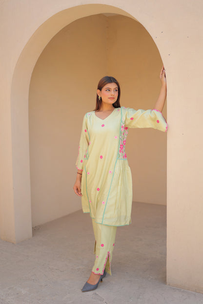 Lemon Yellow Patiala Suit