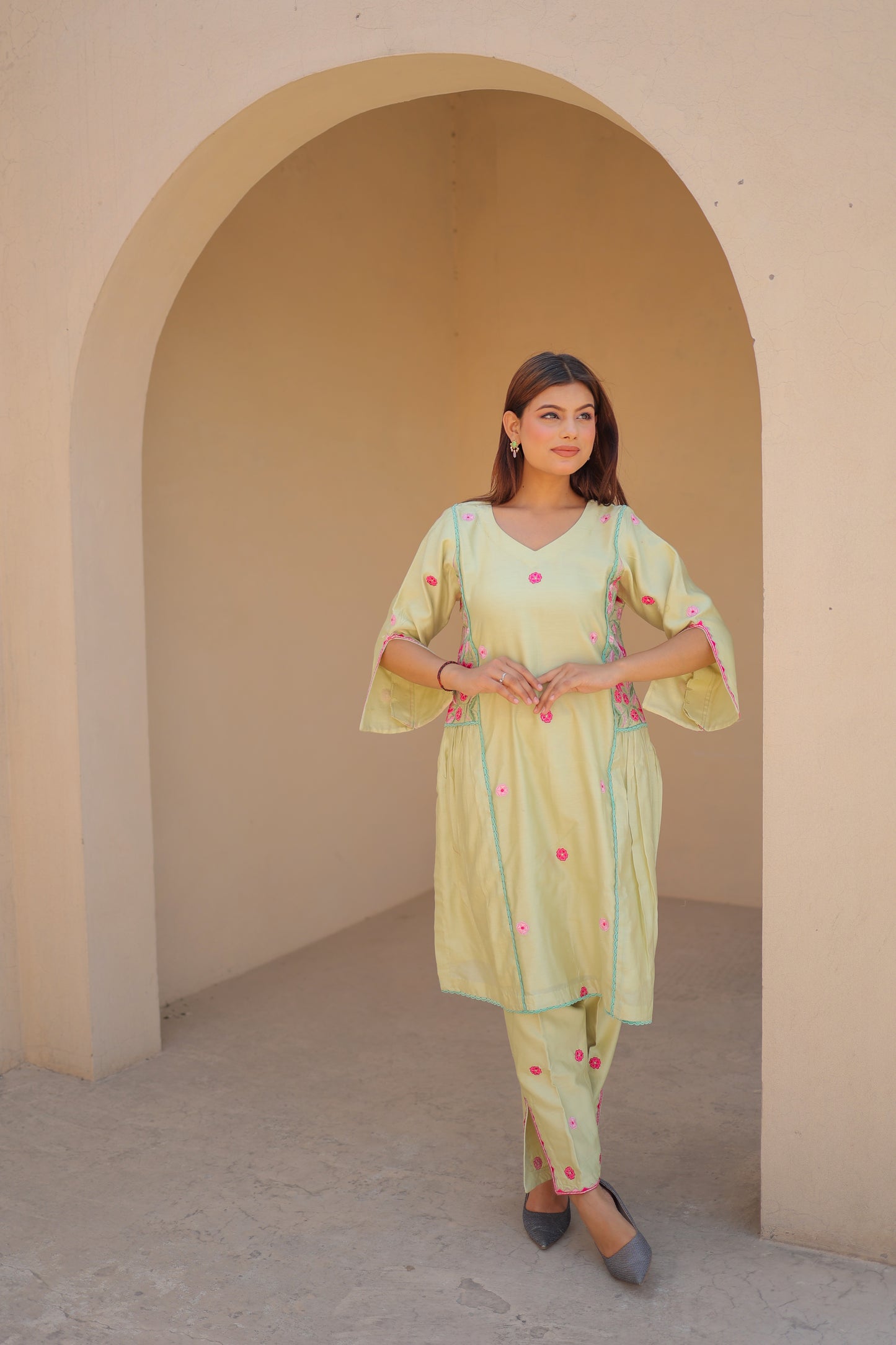 Lemon Yellow Patiala Suit