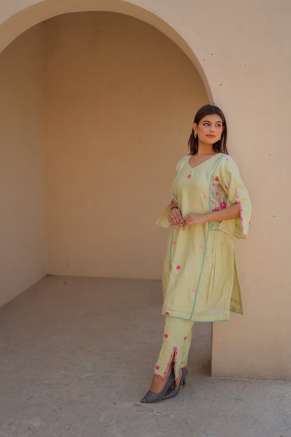 Lemon Yellow Patiala Suit