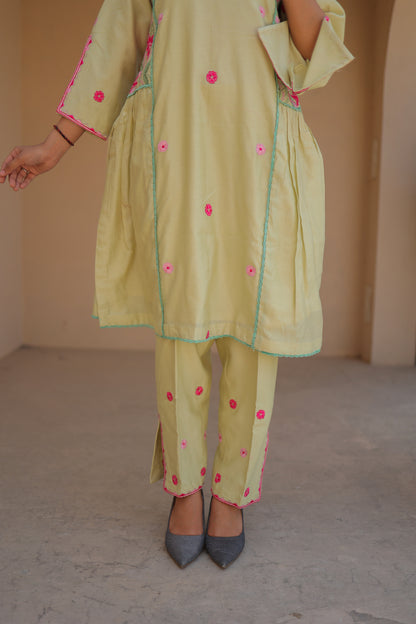 Lemon Yellow Patiala Suit