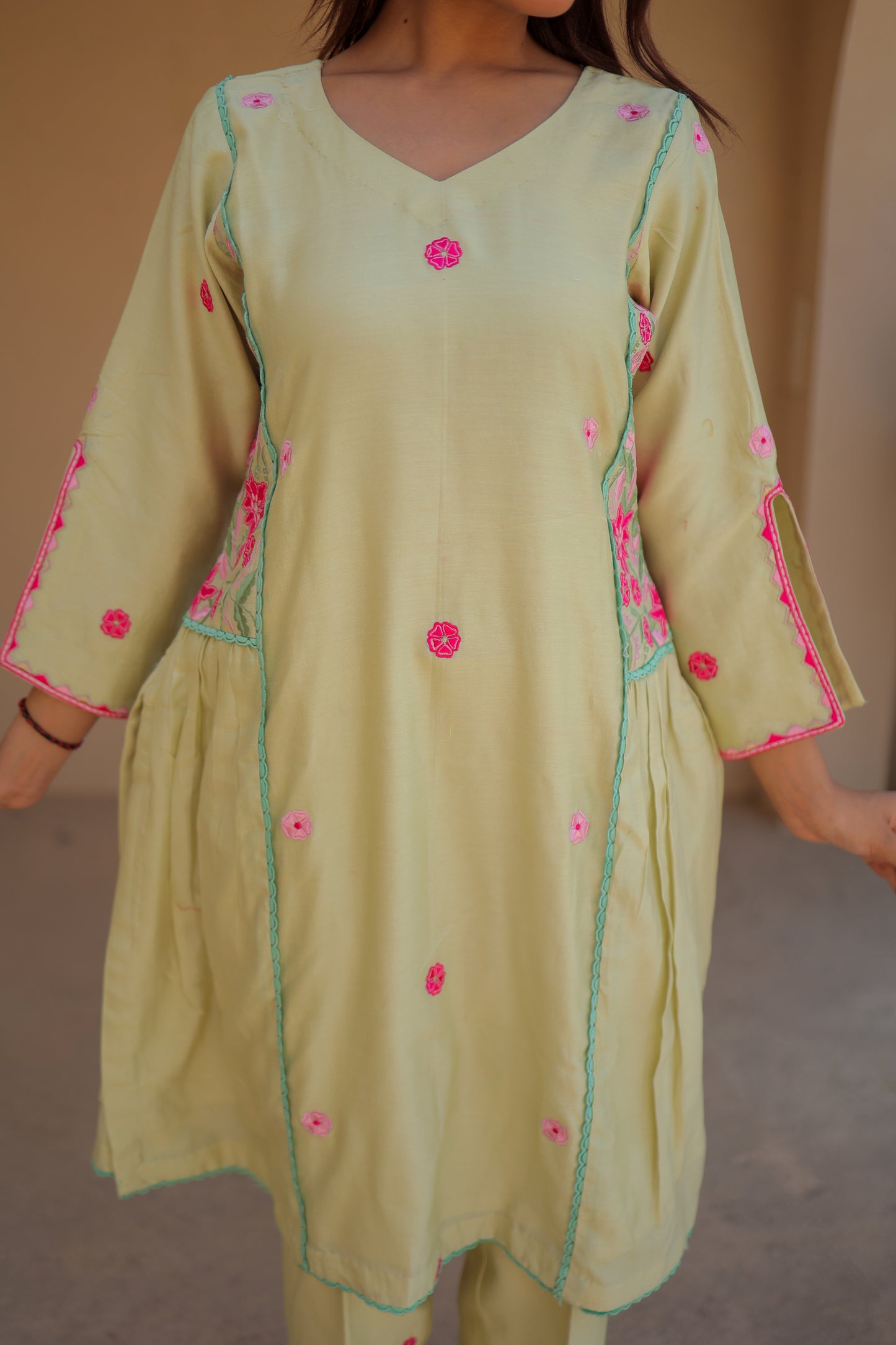 Lemon Yellow Patiala Suit