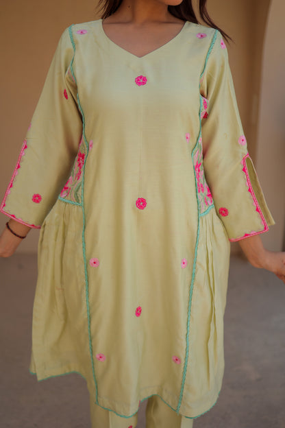Lemon Yellow Patiala Suit