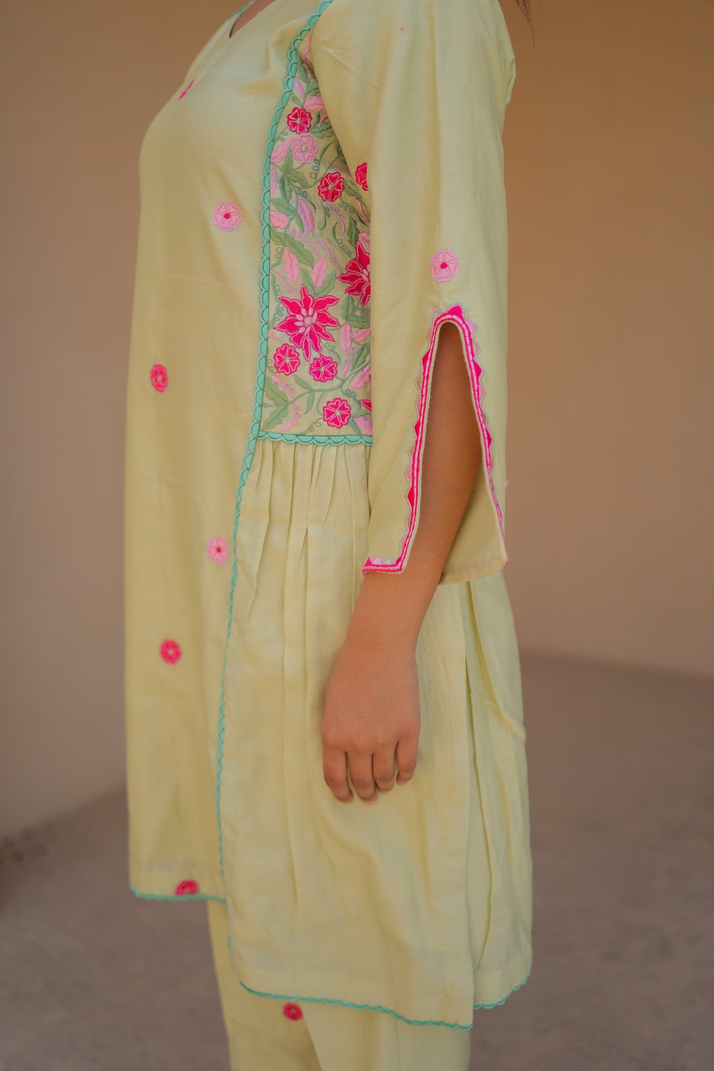 Lemon Yellow Patiala Suit