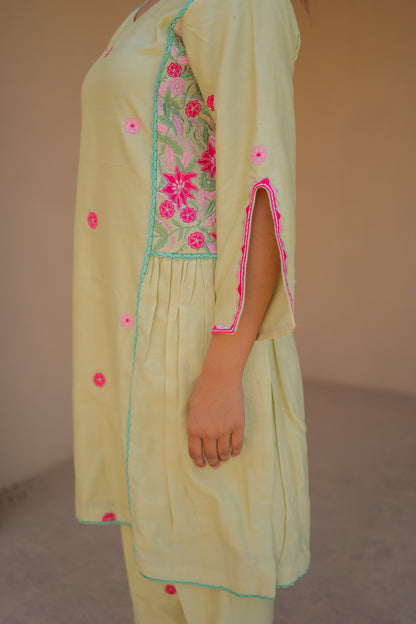 Lemon Yellow Patiala Suit