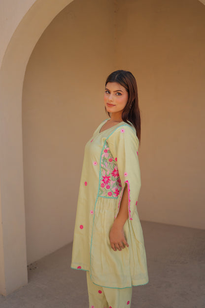 Lemon Yellow Patiala Suit