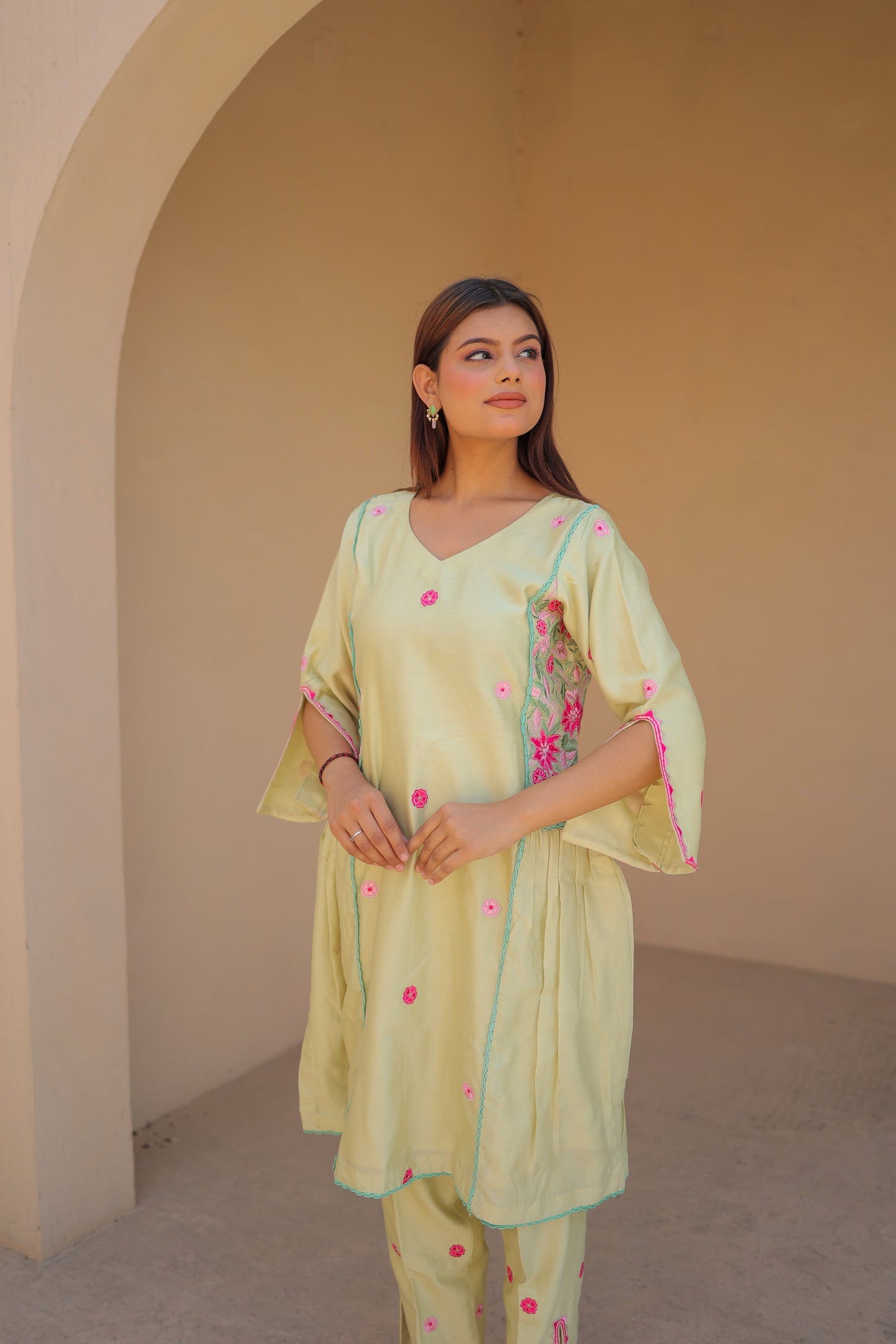 Lemon Yellow Patiala Suit