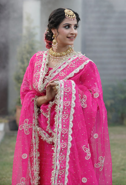 Pink Salwar Suit with Silver Embroidery