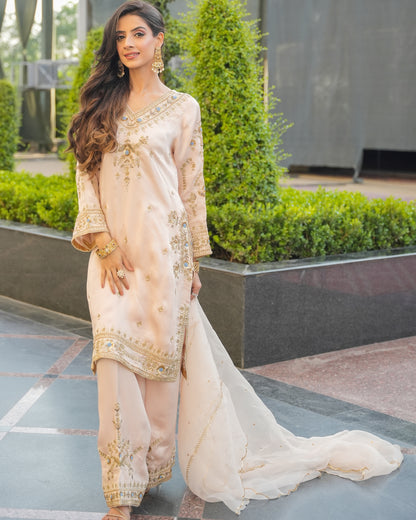 Golden Bloom Kurta Set